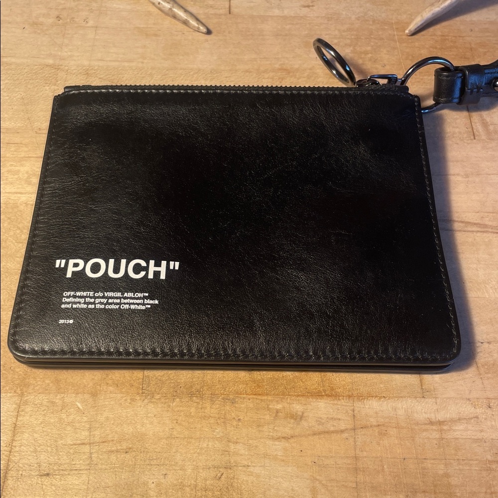 Off-White x Virgil Abloh 'Pouch' Double Pouch Zip Wristlet Clutch ! - Picture 4 of 12